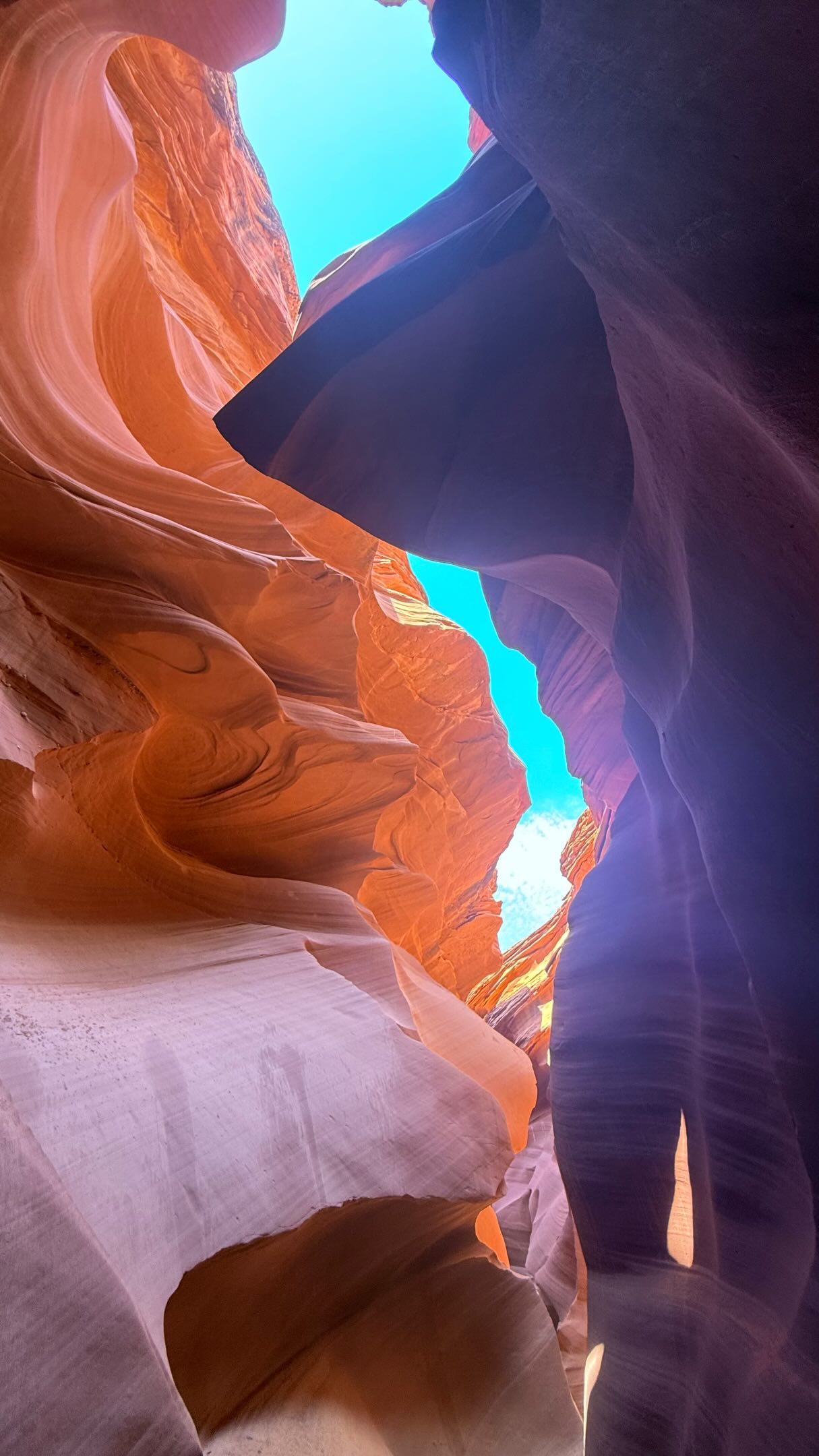 ANTELOPE CANYON & HORSESHOE BEND, ARIZONA 😈 “Best day, yet!” I declared while driving like a madwoman on the ATV adventure up and down and up and around the desert. That was just the icing on the cake as our day began descending into Lower Antelope Canyon. I can’t recall when I first saw photos of Antelope Canyon, at least 20 years ago and it seemed otherworldly to me. This place exists. In our country. I could go there. I WENT there. And it was everything I imagined, and more. The glowing sandstone, the insane curves, the risk of flash floods, the dinosaur prints as we exited - it was all just beyond. I was super proud of mom as she was very worried about the descent, but she loved it, too. And ya know to push it a bit further, she narrowly survived riding with me on the ATVs at sunset out to Horseshoe Bend. We climbed rocks in the vehicles, and mesas and plateaus, which also meant we went down all of those things as well. She only told me afterwards how many F-bombs she dropped because I couldn’t hear her. I had to be aggressive, as we got stuck mid hill on the first hill because I didn’t give it enough gas because we needed more room, so I reversed and learned that lesson. She got a reprieve, kind of, when we made it to halfway mark at Horseshoe Bend. It was stunning to see the Colorado River from that vantage point, especially as it all changed during sunset. Now our guide didn’t help mom’s anxiety as he warned us to stay away from the edge as there are insane winds that create a vortex and suck people off the edge, if not behind the fence. Again she survived. We all survived, including new friends from Australia and Germany. Towards the end, he had us essentially doing donuts up a sand cliff, while mom screamed to me “WHY IS HE DOING THIS TO US????” and I replied “BECAUSE IT’S FUN!!!!!”Best day, yet, indeed! #LizandMomDotheDesert